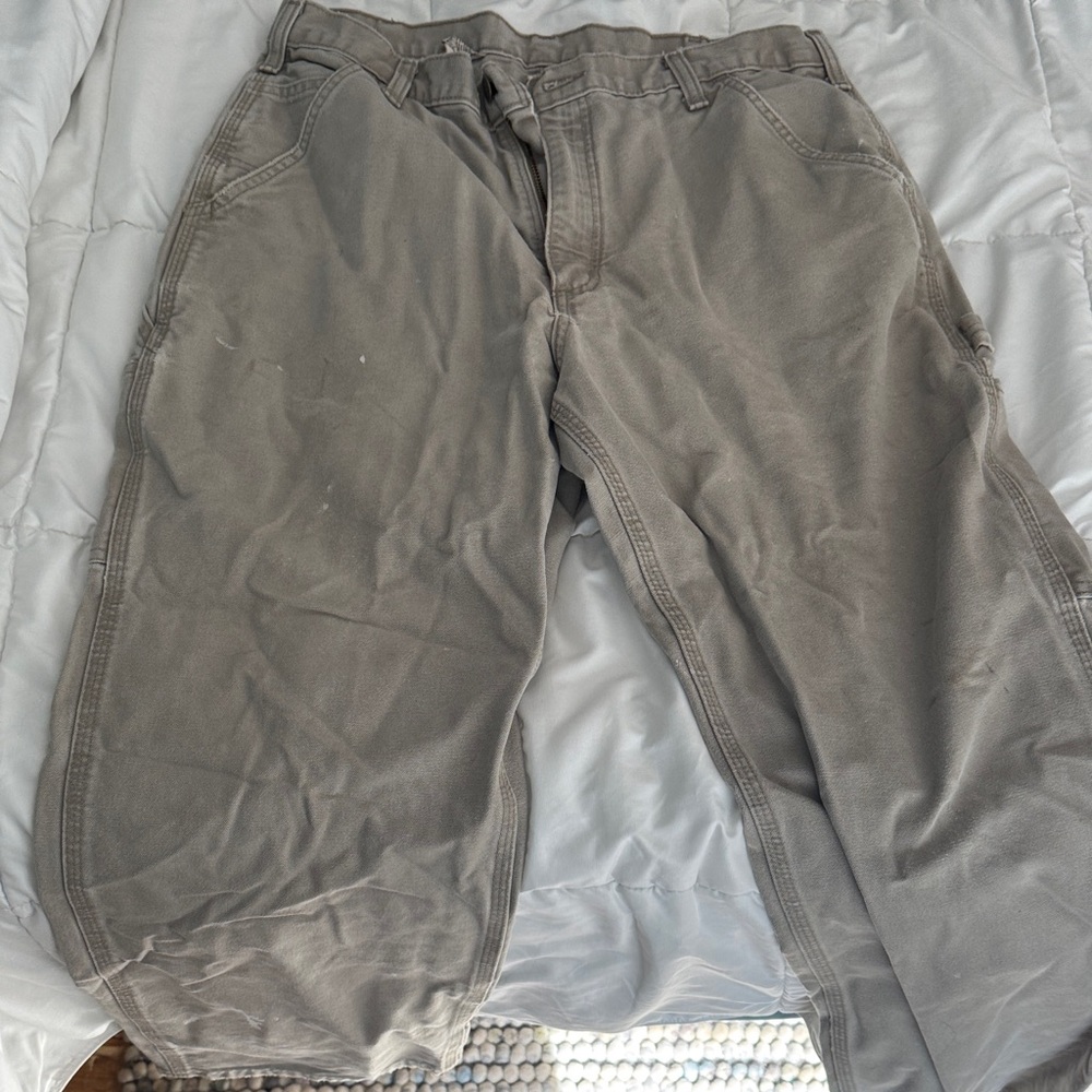 Carhartt Gray Cargo Pants Durable Cotton Blend